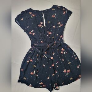 Abercrombie and Fitch romper ×small navy blue with flowers